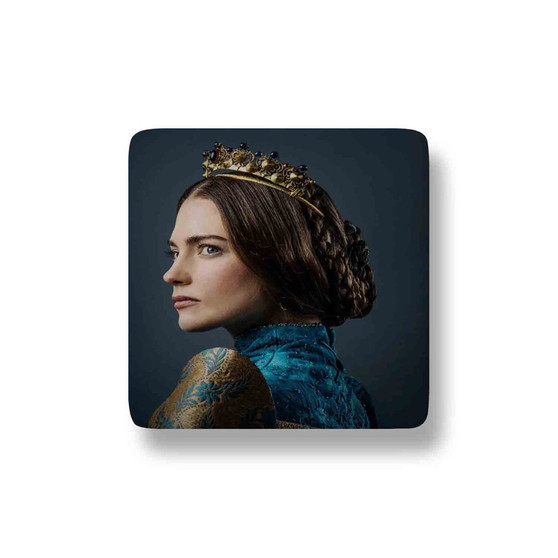 Vikings Valhalla Emma of Normandy Porcelain Magnet Square