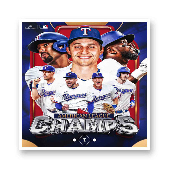 World Series Texas Rangers White Transparent Vinyl Kiss-Cut Stickers