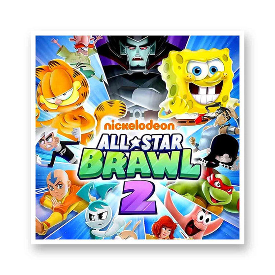 NIckelodeon All Star Brawl 2 White Transparent Vinyl Kiss-Cut Stickers