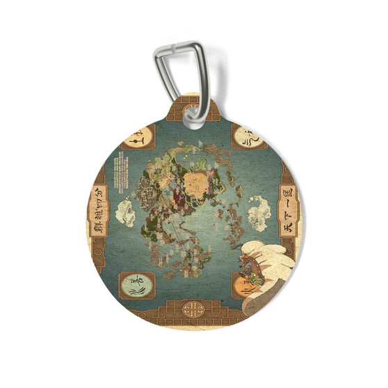 Avatar the Last Airbender Map Round Pet Tag Coated Solid Metal