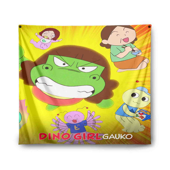 Dino Girl Gauko Indoor Wall Polyester Tapestries