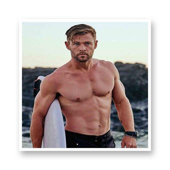 Chris Hemsworth White Transparent Vinyl Kiss-Cut Stickers