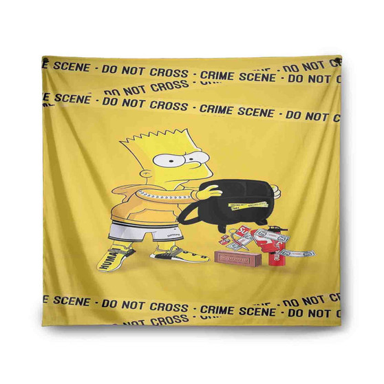 Simpson Do Not Cross Indoor Wall Polyester Tapestries