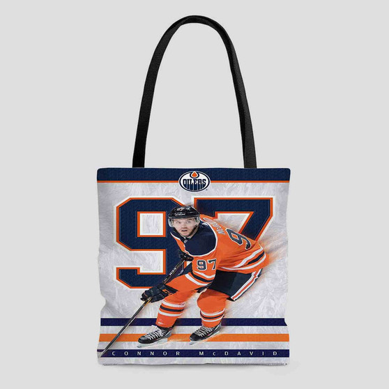 Connor Mc David Edmonton Oilers Polyester Tote Bag AOP