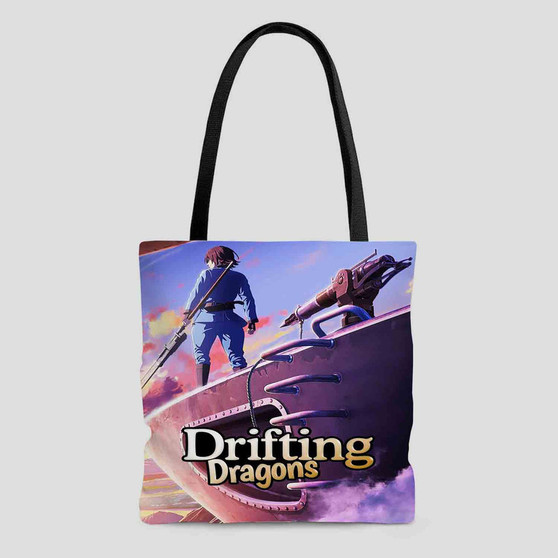 Drifting Dragons Polyester Tote Bag AOP