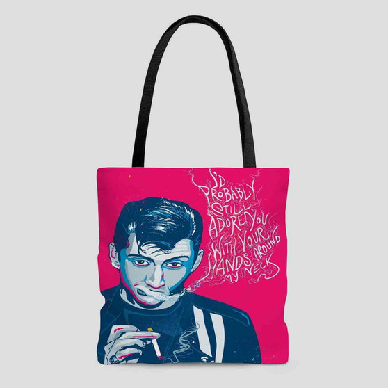 Alex Turner Quotes Polyester Tote Bag AOP