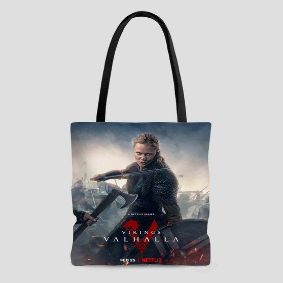 Vikings Valhalla Freydis Eriksdotter Polyester Tote Bag AOP