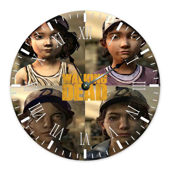 Clementine The Walking Dead Round Non-ticking Wooden Wall Clock