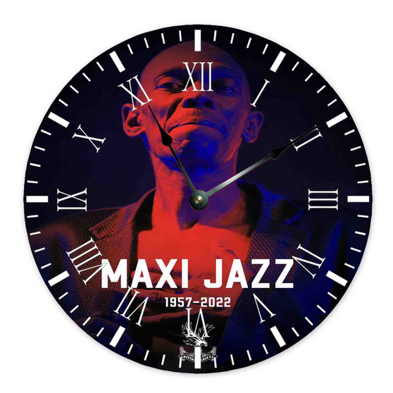 RIP Maxi Jazz Round Non-ticking Wooden Wall Clock