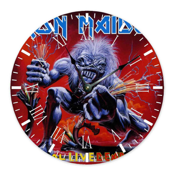 Iron Maiden A Real Live Dead One 1998 Round Non-ticking Wooden Wall Clock