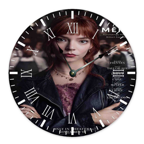 The Menu Movie Round Non-ticking Wooden Wall Clock