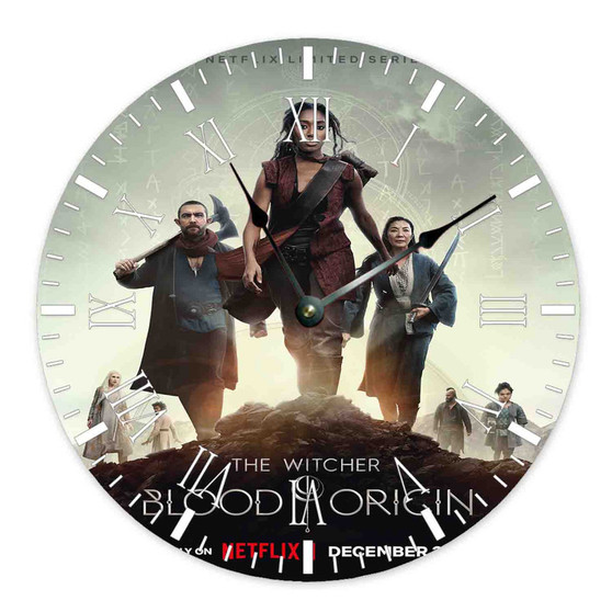 The Witcher Blood Origin Netflix Round Non-ticking Wooden Wall Clock