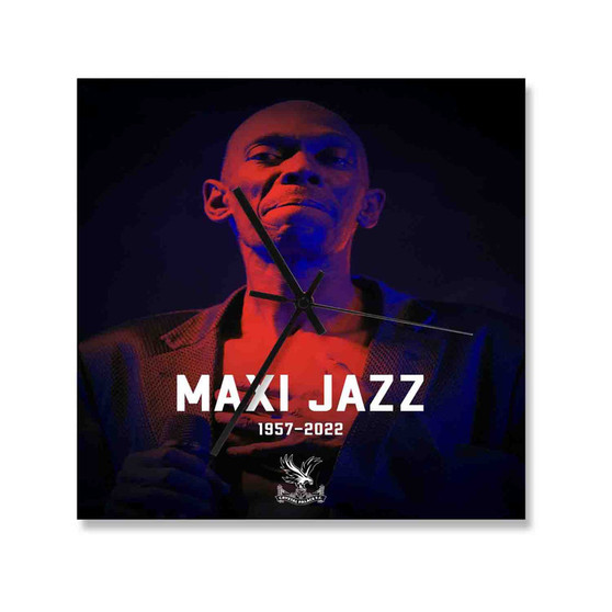 RIP Maxi Jazz Square Silent Scaleless Wooden Wall Clock