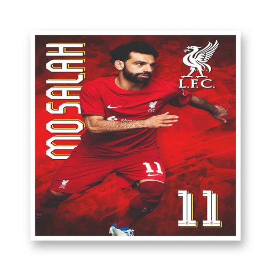 Mohamed Salah Liverpool FC White Transparent Vinyl Kiss-Cut Stickers