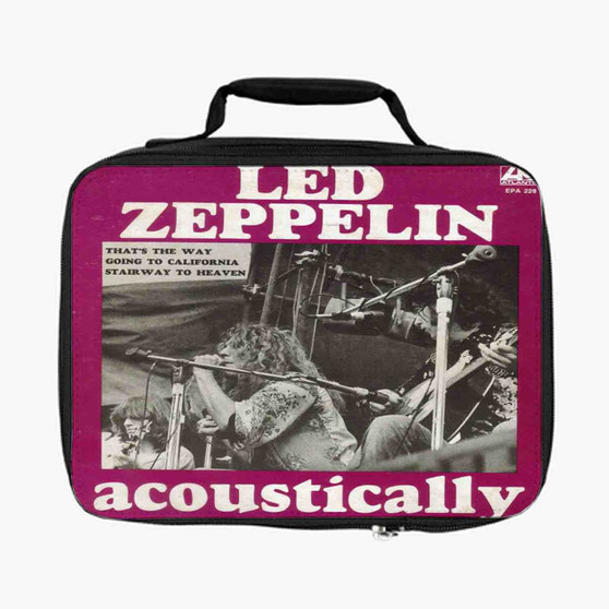 Led Zeppelin Acoustically 1972 Lunch Bag Fully Lined and Insulated
