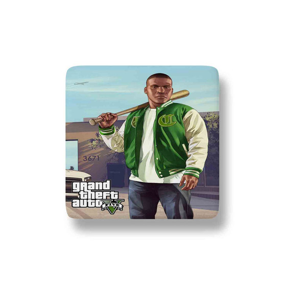 Franklin Clinton Grand Theft Auto V Porcelain Magnet Square