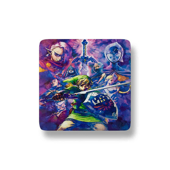 The Legend Of Zelda Watercolor Porcelain Magnet Square