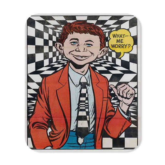 Alfred E Neuman What We Worry Rectangle Gaming Mouse Pad