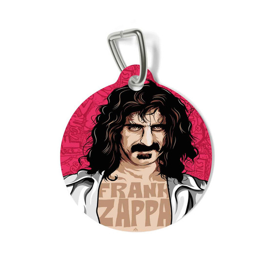 Frank Zappa Round Pet Tag Coated Solid Metal