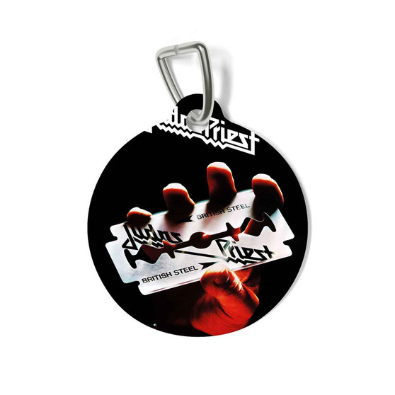 Judas Priest British Steel Round Pet Tag Coated Solid Metal