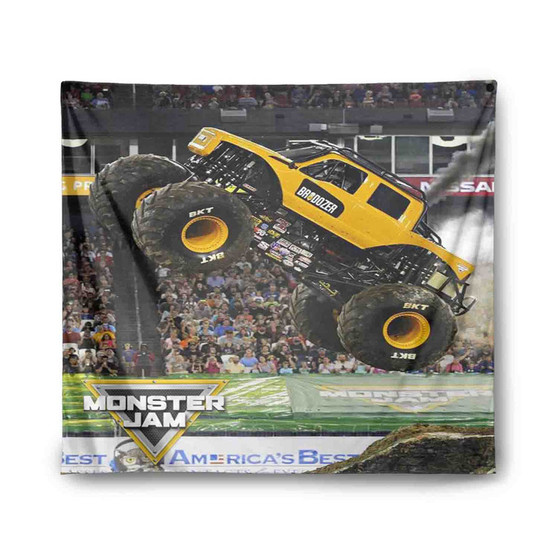 Bro Dozer Monster Truck Indoor Wall Polyester Tapestries