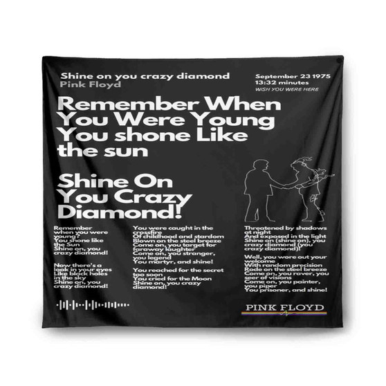 Pink Floyd Lyrics Indoor Wall Polyester Tapestries