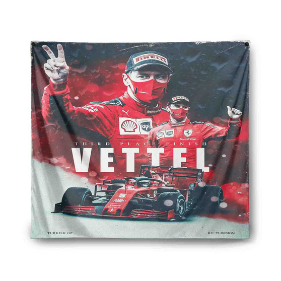 Sebastian Vettel F1 Ferrari Indoor Wall Polyester Tapestries