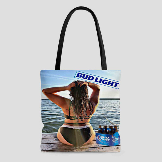 Bud Light Beer Poster Girl Polyester Tote Bag AOP