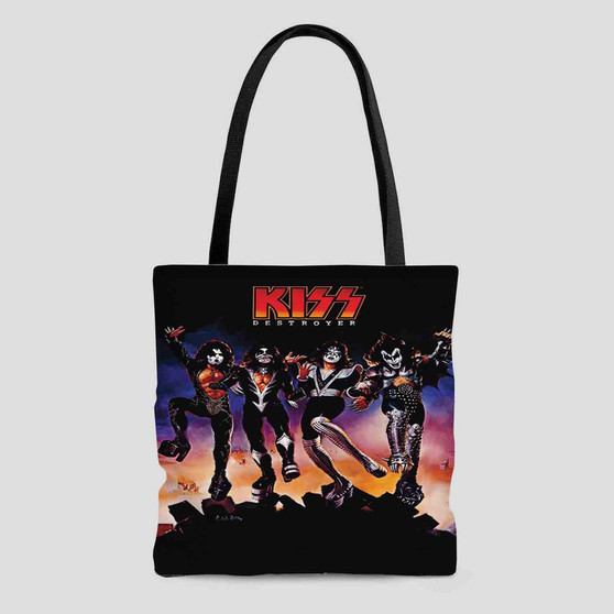 Kiss Destroyer Polyester Tote Bag AOP