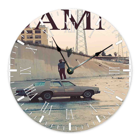 Damn Kendrick Lamar Round Non-ticking Wooden Wall Clock