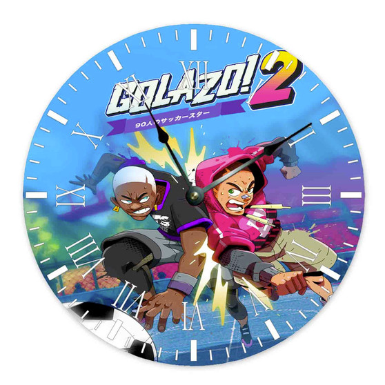 Golazo 2 Round Non-ticking Wooden Wall Clock
