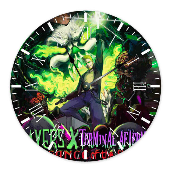 Slayers X Round Non-ticking Wooden Wall Clock