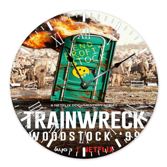 Trainwreck Woodstock 99 Round Non-ticking Wooden Wall Clock