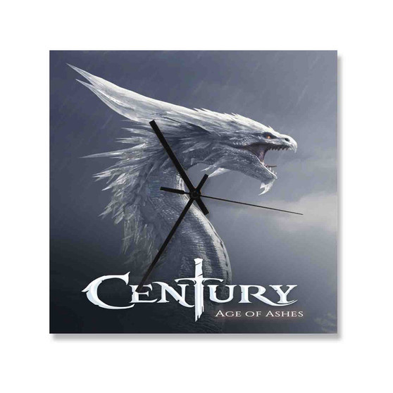 Century Age of Ashes Square Silent Scaleless Wooden Wall Clock