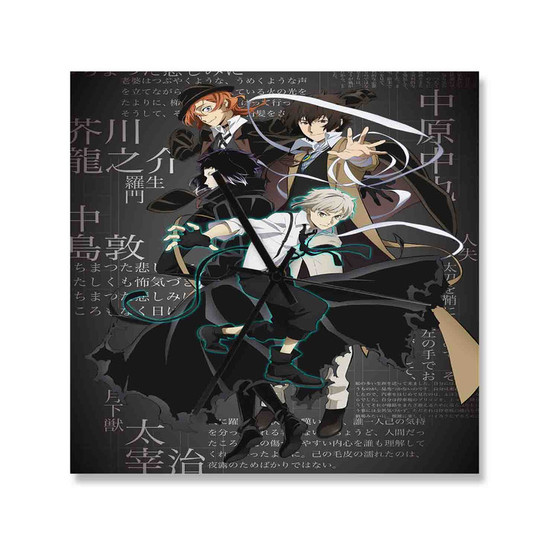 Bungou Stray Dogs 4th Season Square Silent Scaleless Wooden Wall Clock