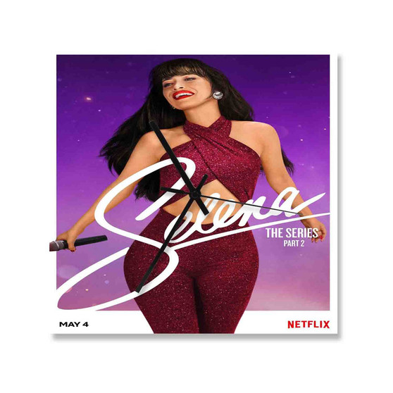 Selena Quintanilla The Series Square Silent Scaleless Wooden Wall Clock