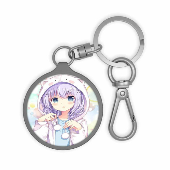 Anime Girl Kawaii Keyring Tag Acrylic Keychain TPU Cover