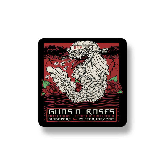 Guns N Roses Singapore Porcelain Refrigerator Magnet Square