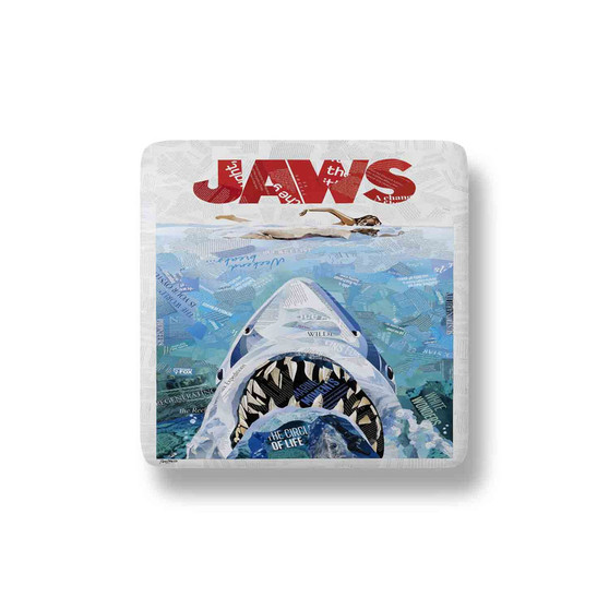 Jaws Movie Poster Porcelain Refrigerator Magnet Square