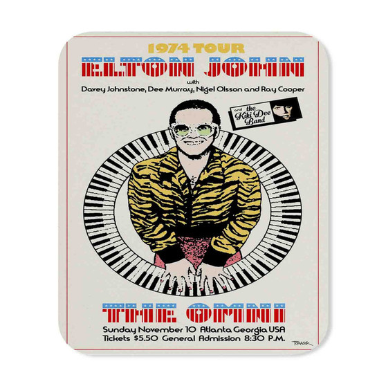 Elto John 1974 Tour Rectangle Gaming Mouse Pad