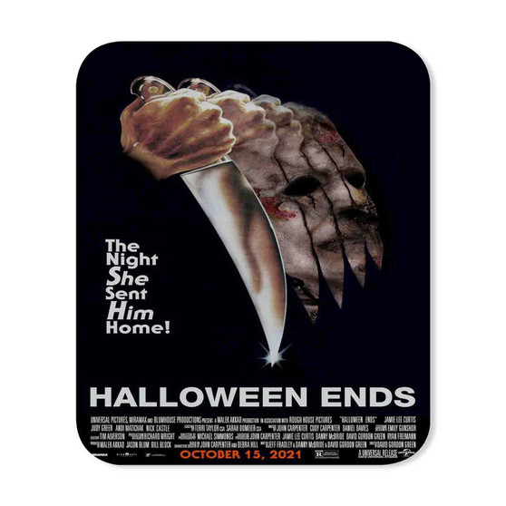 Halloween Ends Movie Poster Rectangle Gaming Mouse Pad Rubber Backing