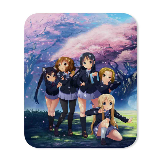 K On Anime Girls Rectangle Gaming Mouse Pad Rubber Backing