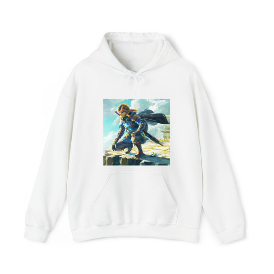 Link The Legend of Zelda Cotton Polyester Unisex Heavy Blend Hooded Sweatshirt