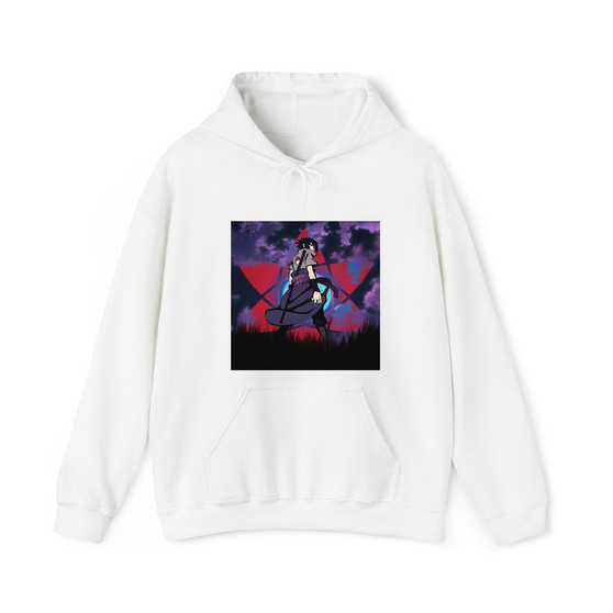 Sasuke Uchiha Cotton Polyester Unisex Heavy Blend Hooded Sweatshirt