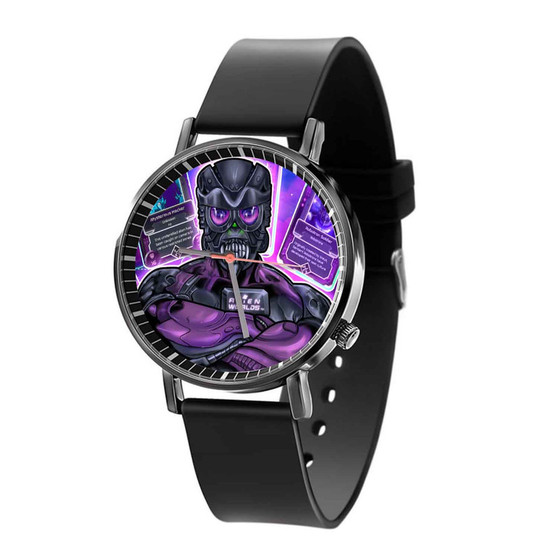 Alien Worlds Black Quartz Watch With Gift Box