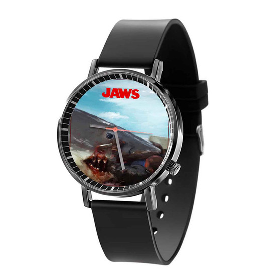 Jaws Black Quartz Watch With Gift Box