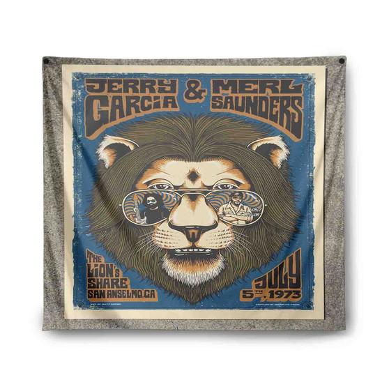 Jerry Garcia and Merl Saunder Indoor Wall Polyester Tapestries