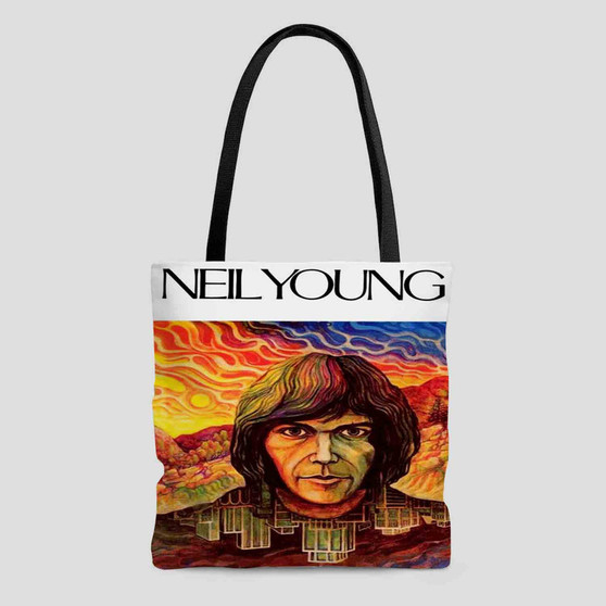 Neil Young First Album Polyester Tote Bag AOP