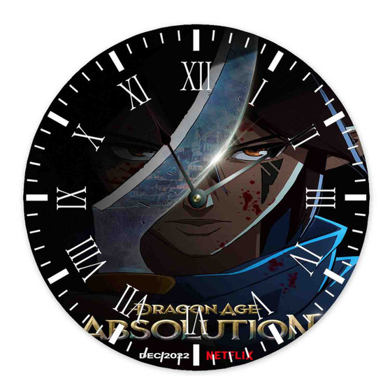 Dragon Age Absolution Round Non-ticking Wooden Wall Clock