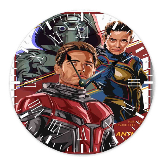 Ant Man WASP Round Non-ticking Wooden Black Pointers Wall Clock